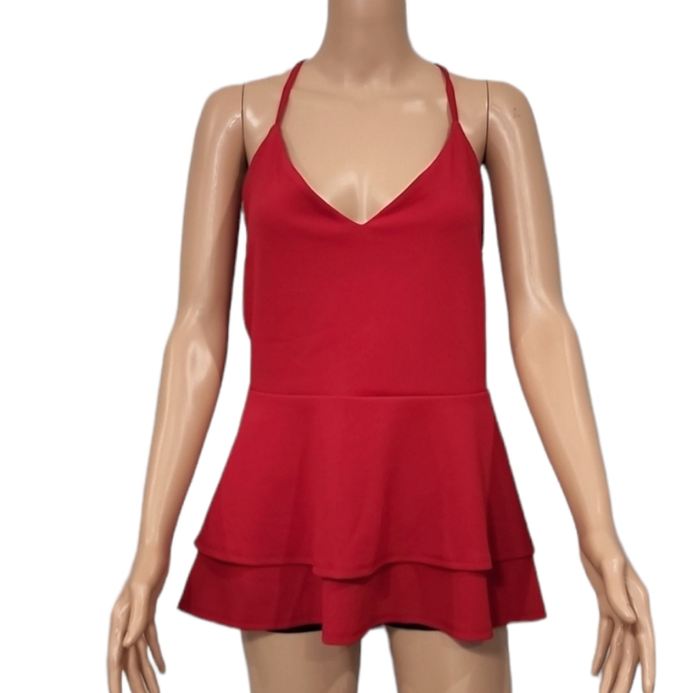 Rue21 O'DELILAH RED‎ LACE TOP PLUS SIZE 3X